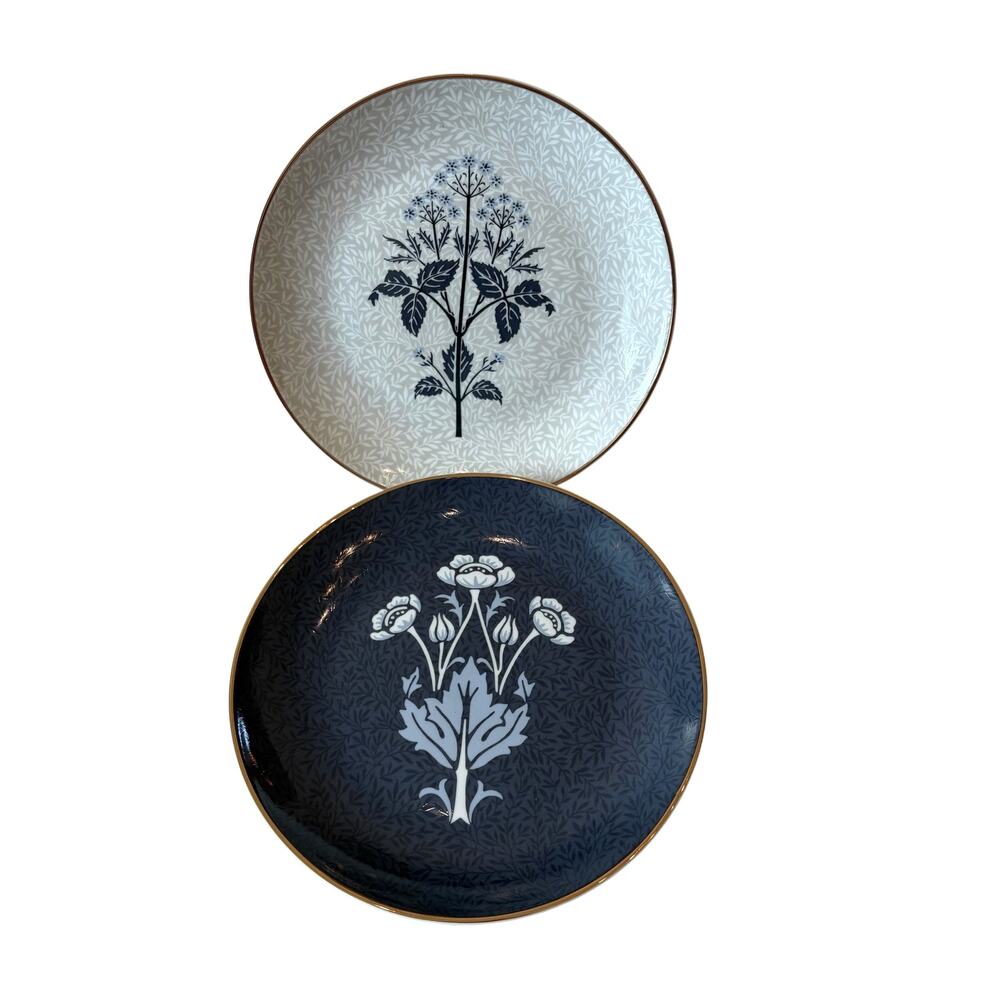 William Morris & Co. Sweet Meadow Appetizer Plates 6.5in Set of 4 Porcelain NEW - Picture 4 of 11